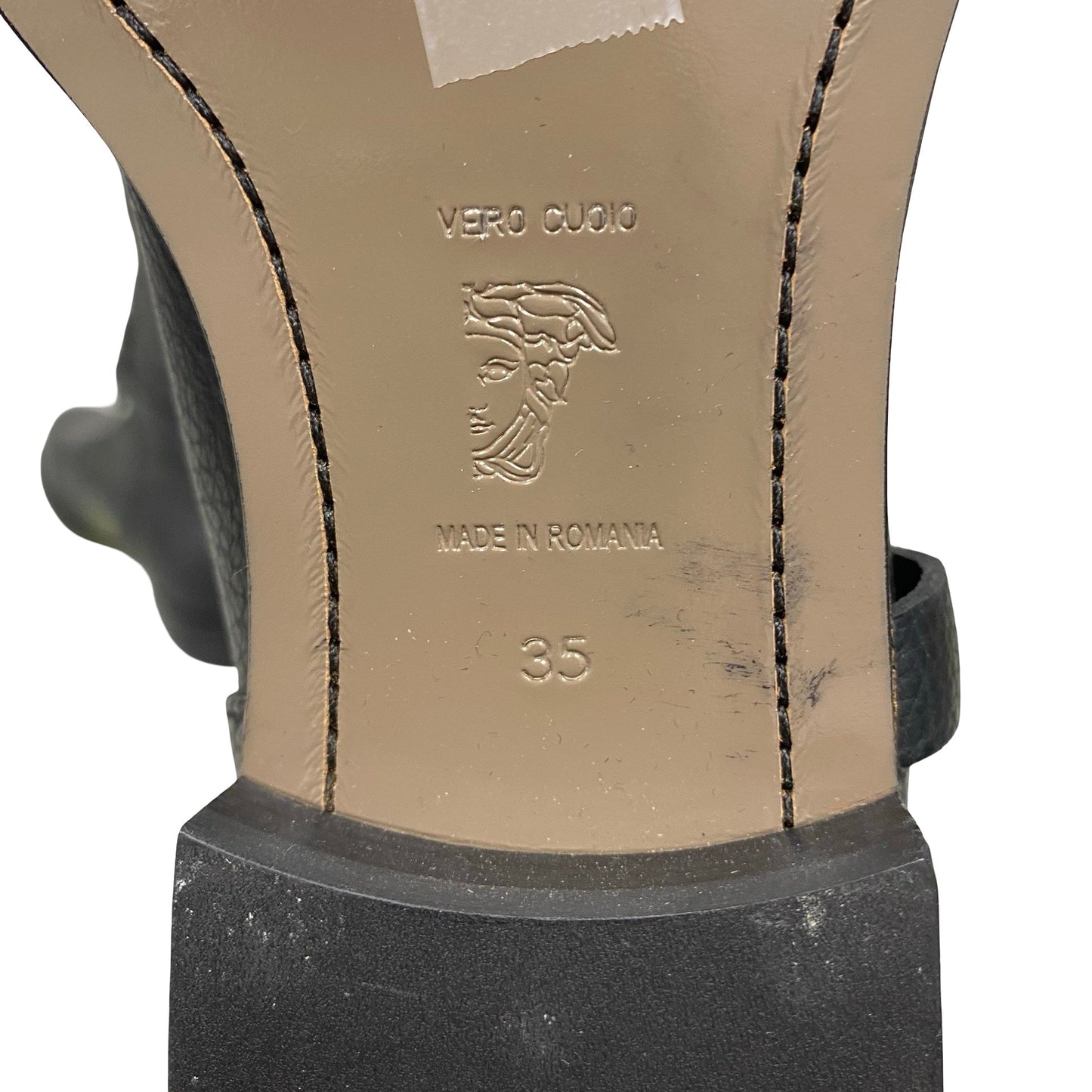 Boots Luxury Designer By Versace In Black, Size:5