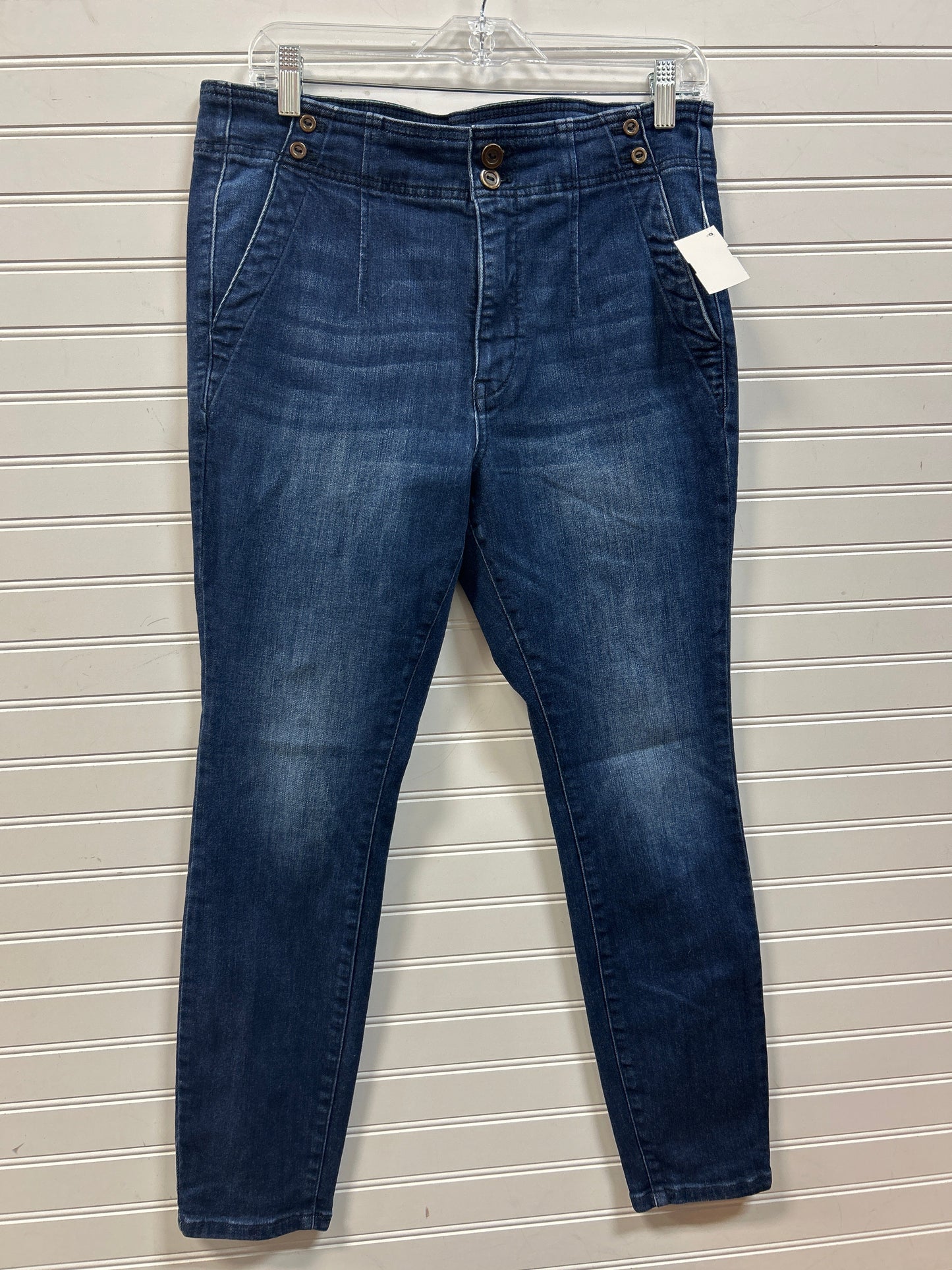 Jeans Skinny By Anthropologie In Blue Denim, Size:10