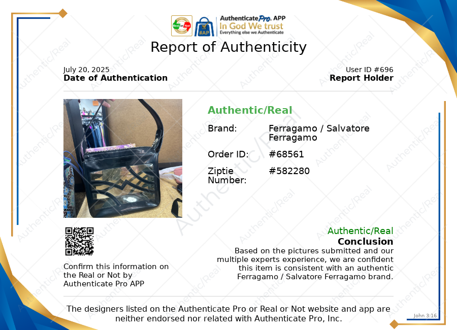 Handbag Designer By Ferragamo, Size: Medium