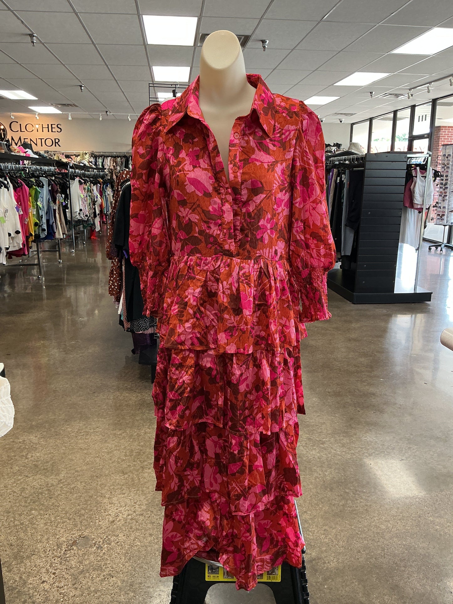 Dress Casual Maxi By Tcec In Orange & Pink, Size:S