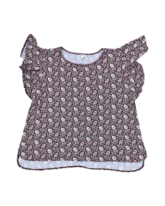 Top Sleeveless By Max Studio In Maroon, Size:2X