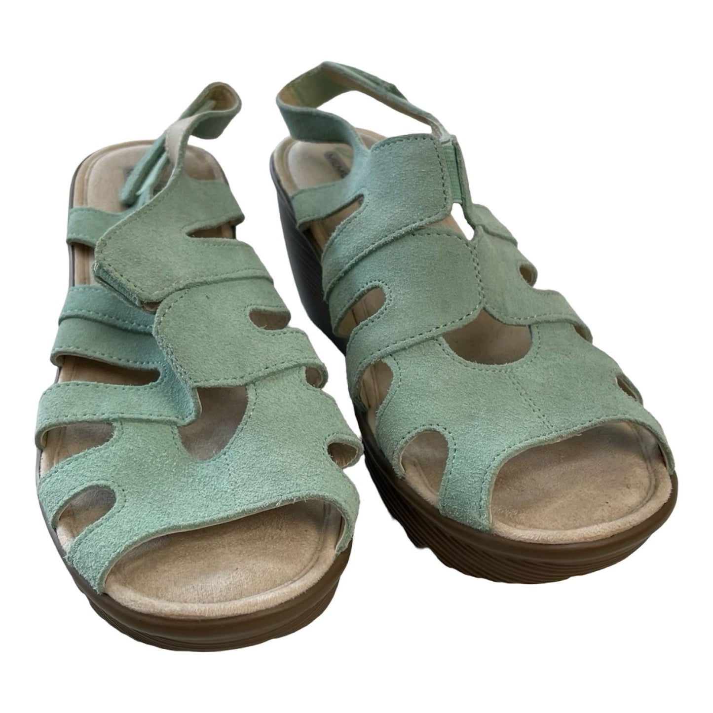 Shoes Heels Wedge By Skechers In Teal, Size:7.5