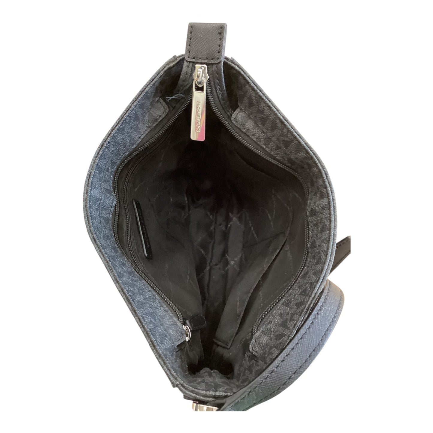 Crossbody Designer By Michael Kors In Black & Grey, Size:Medium