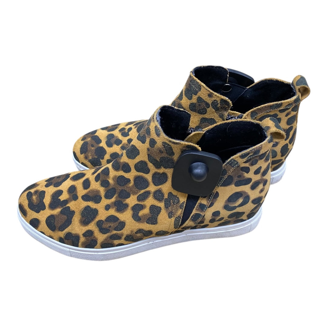 Boots Ankle Heels By Blondo In Animal Print, Size:7.5