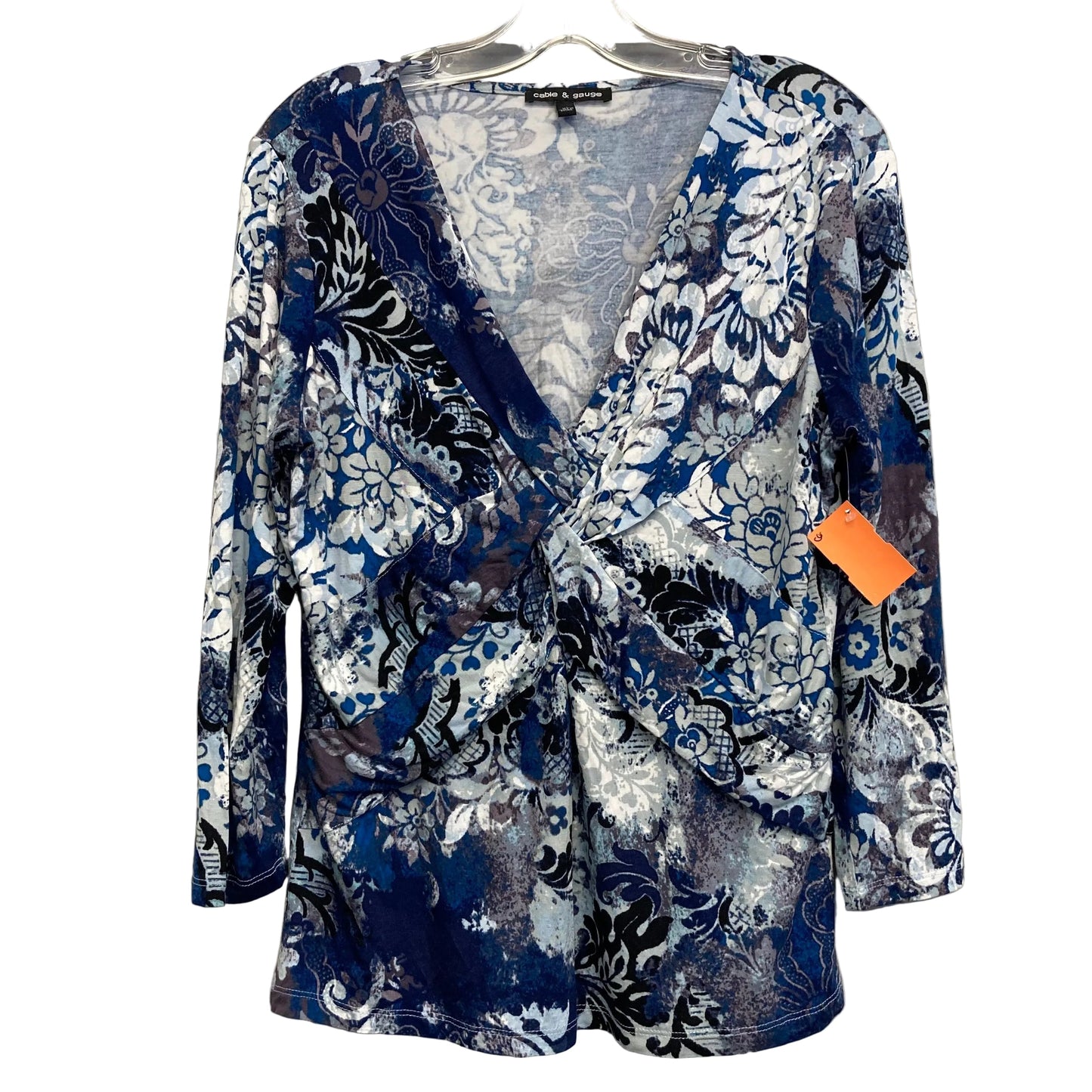Top Ls By Cable And Gauge In Floral Print, Size:Xl