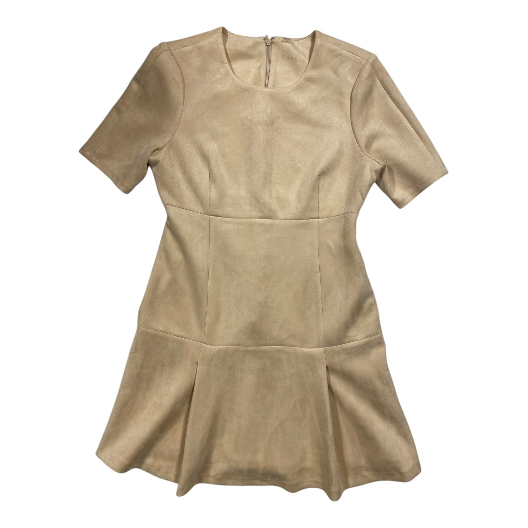 Dress Party Short By Calvin Klein In Beige, Size:12