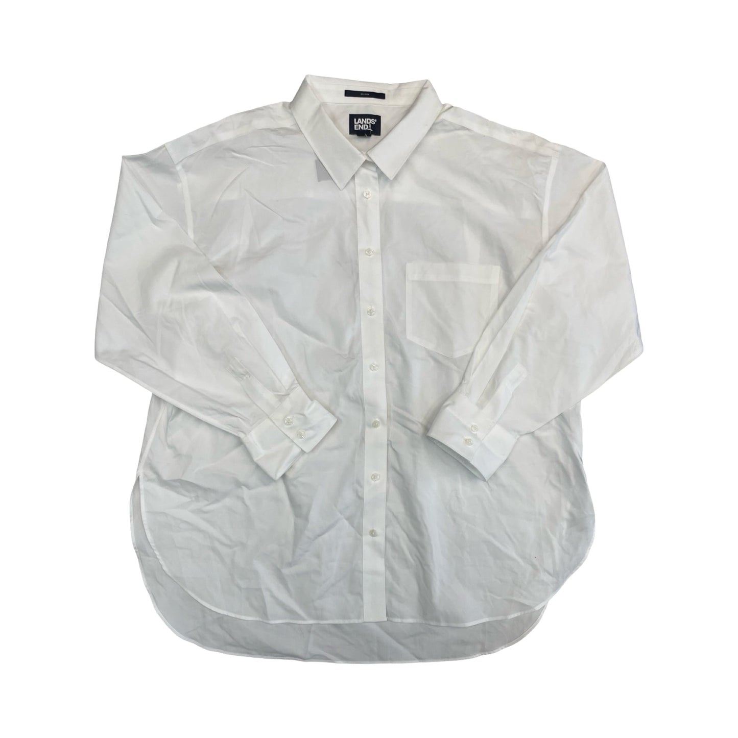 Top Ls By Lands End In White, Size:Mp