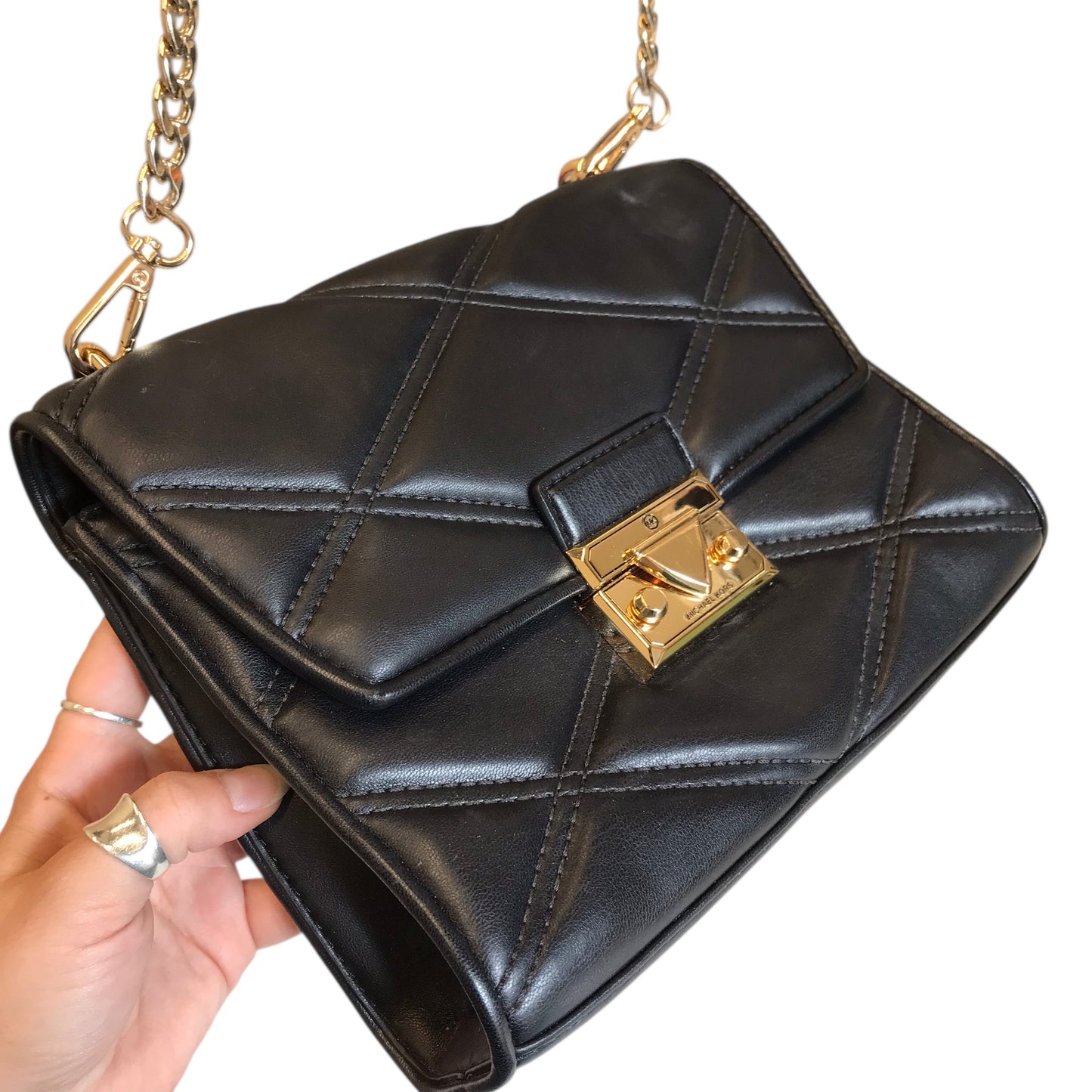 Handbag Designer By Michael Kors In Black, Size:Medium