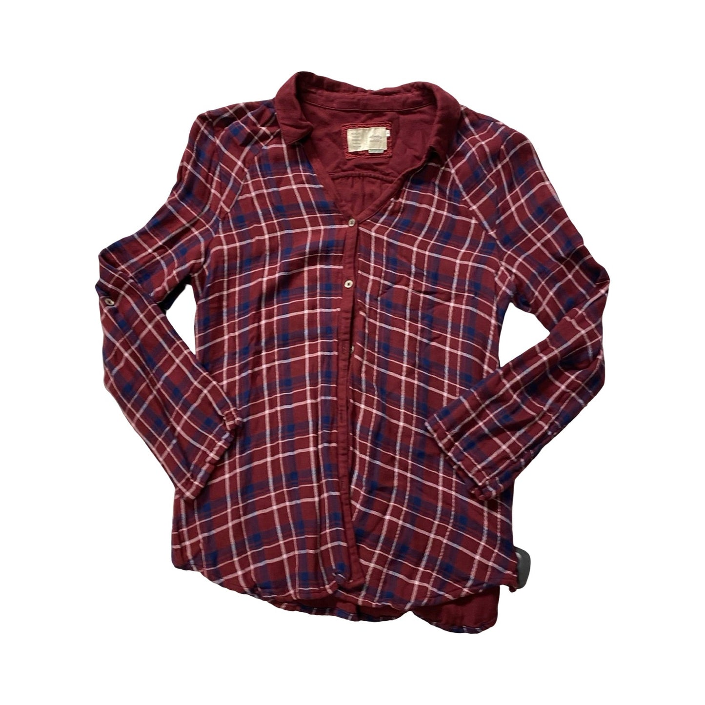 Top Ls By Anthropologie In Plaid, Size:M