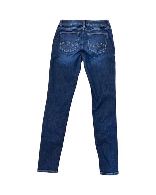 Jeans Skinny By Silver In Blue Denim, Size:2