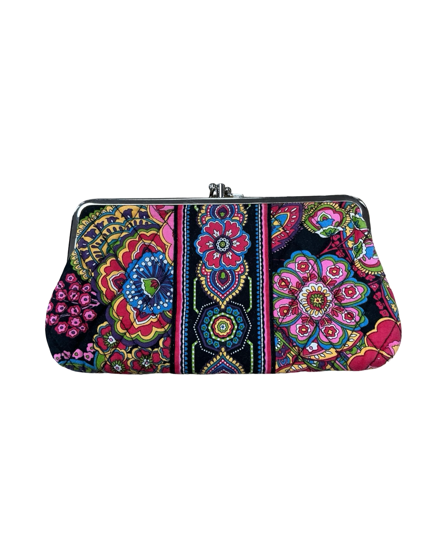 Clutch By Vera Bradley In Black & Pink, Size:Small
