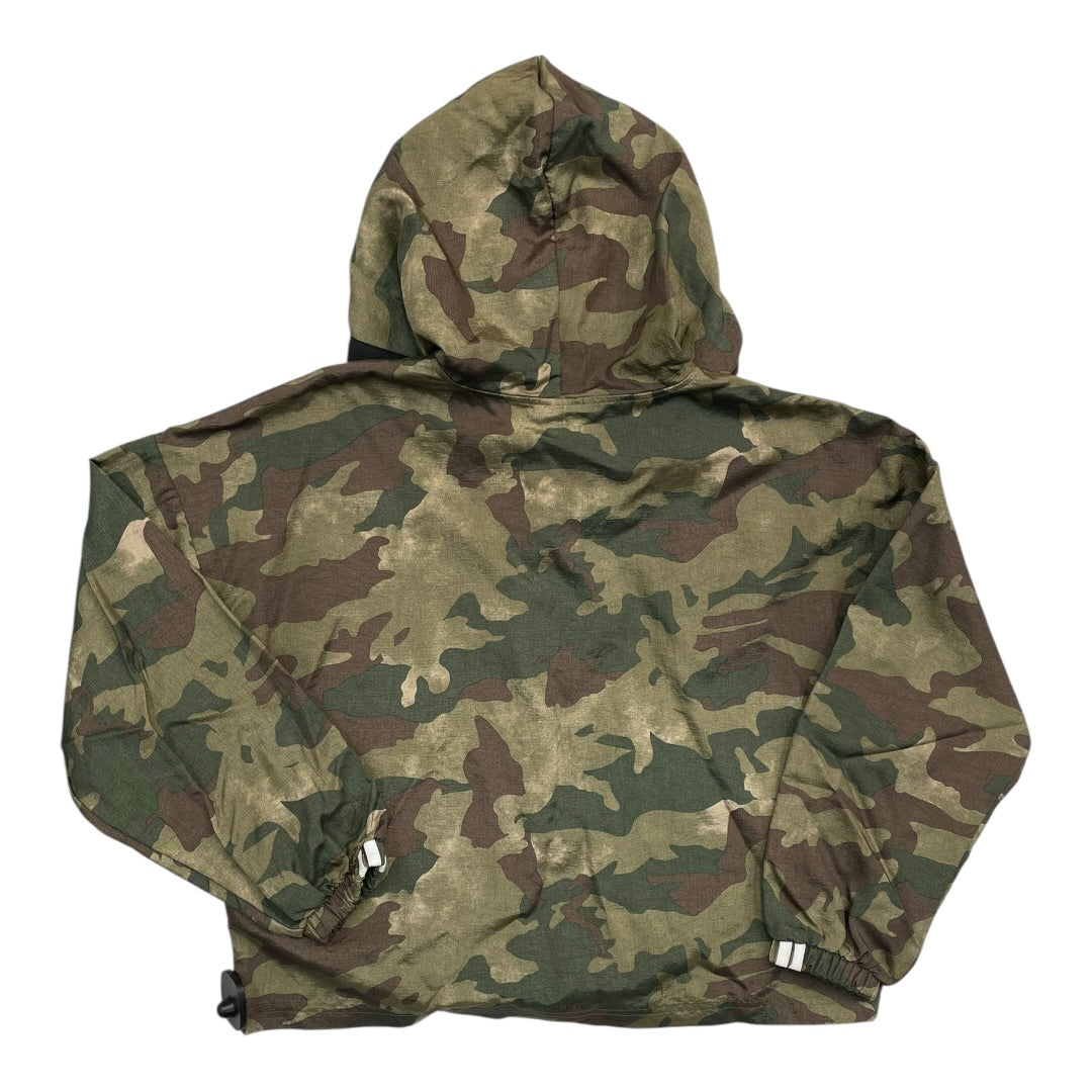 Athletic Jacket By Adidas In Camouflage Print, Size:M