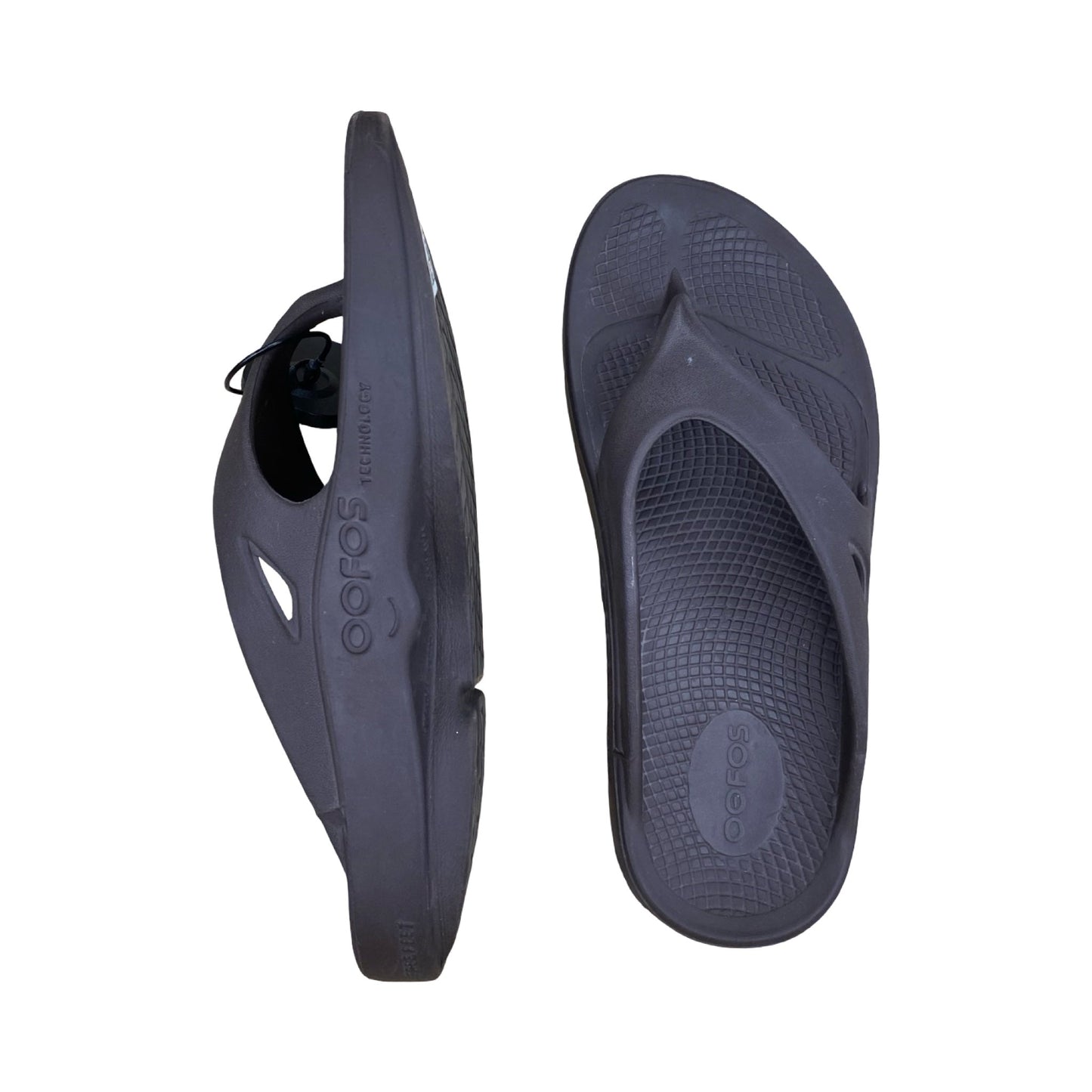 Sandals Flip Flops By Oofos In Brown, Size:7
