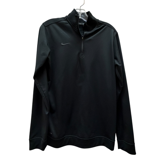 Athletic Top Ls Collar By Nike In Black, Size:M