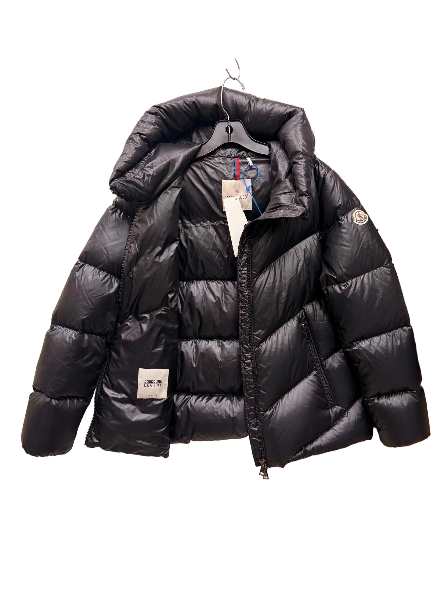 Jacket Luxury Designer By Moncler In Black, Size: Xs