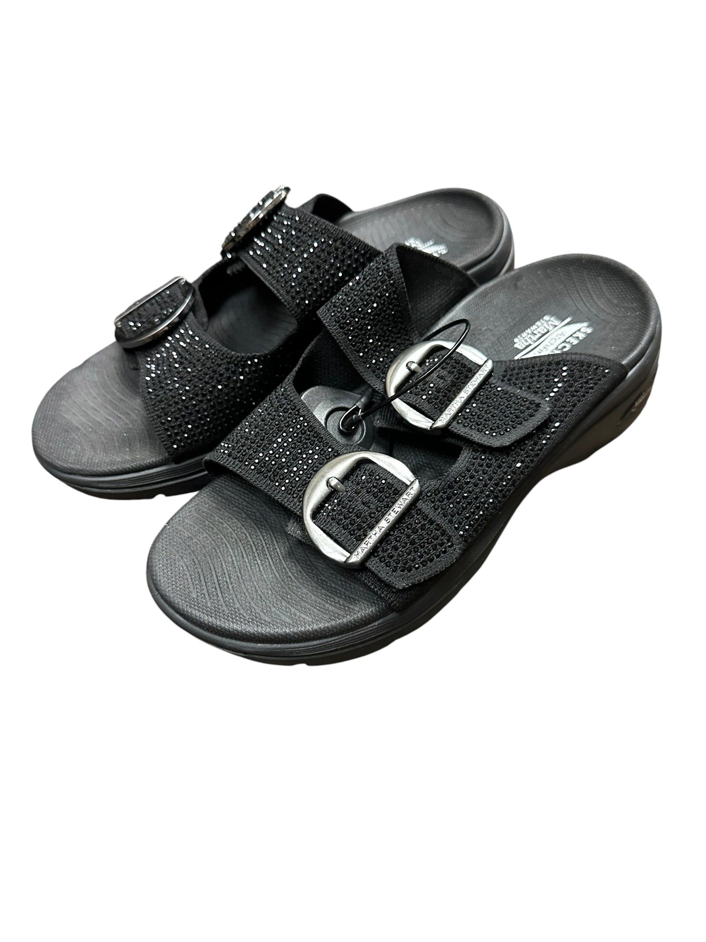 Sandals Flats By Skechers In Black, Size:6