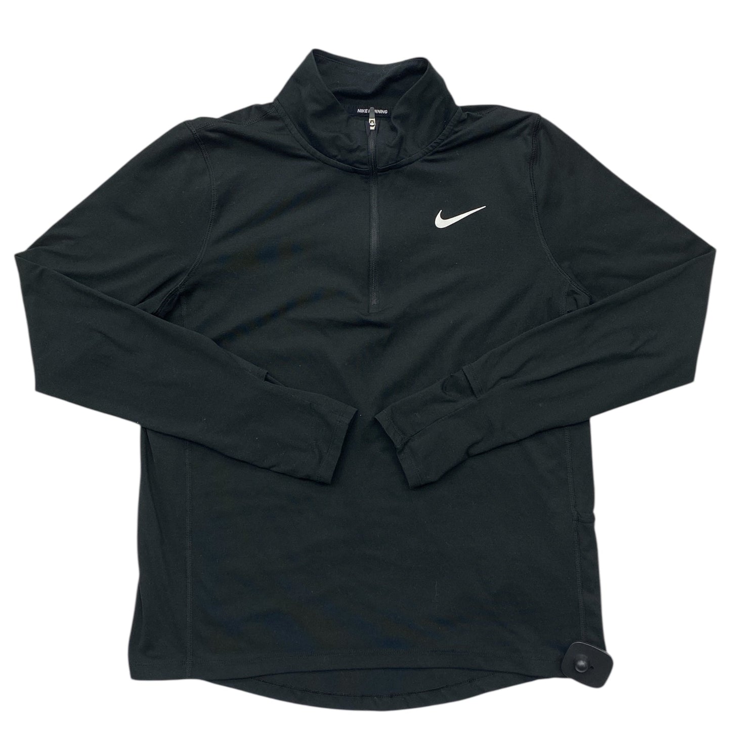 Athletic Top Ls Collar By Nike In Black, Size:S