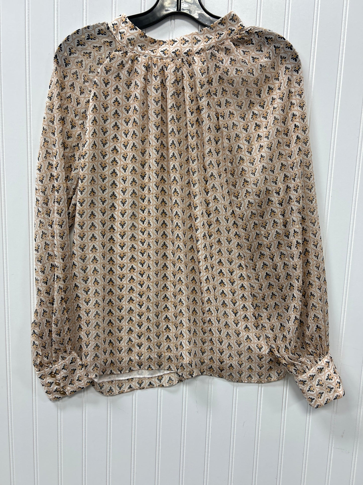 Blouse Ls By Ann Taylor In Cream, Size:M