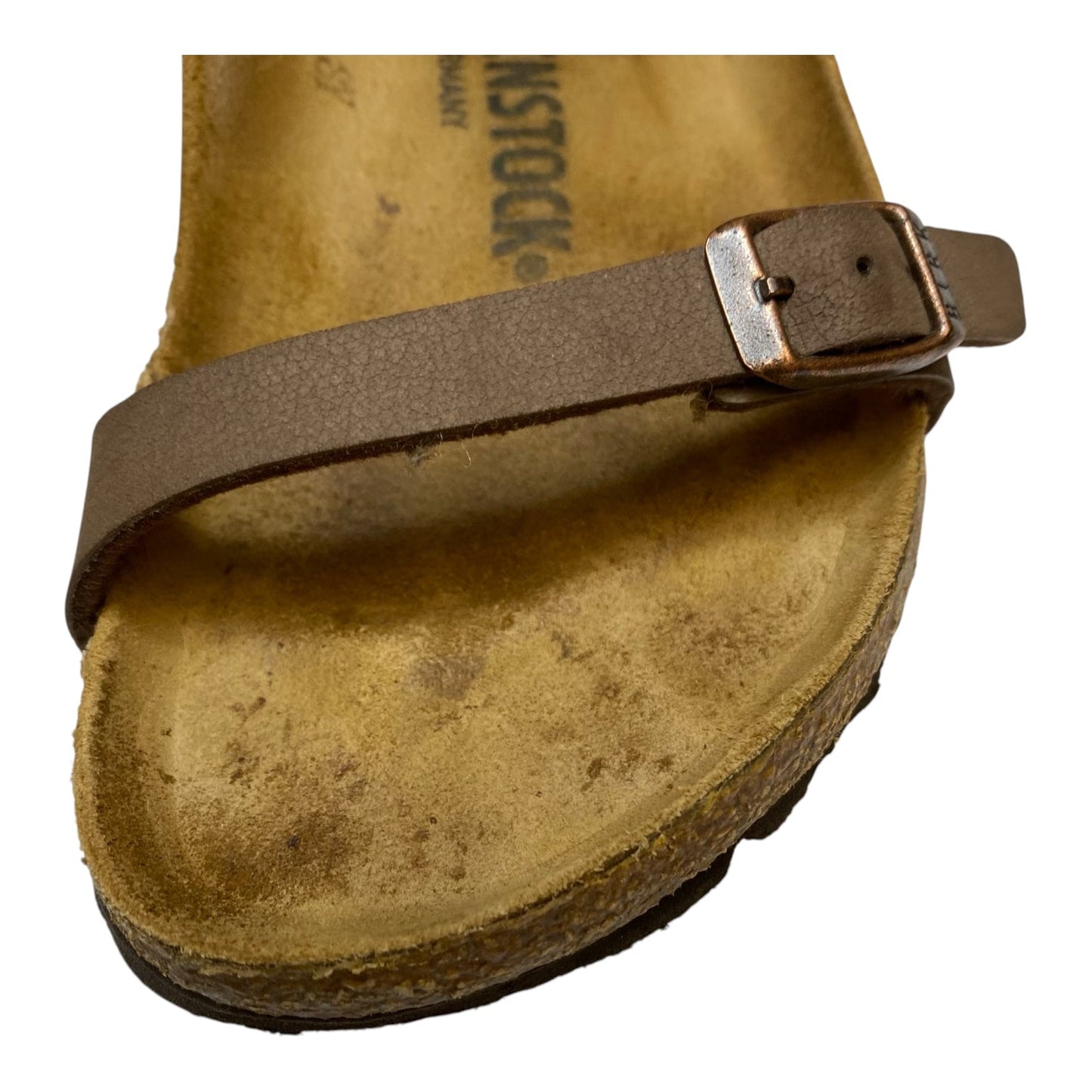 Sandals Flats By Birkenstock In Brown, Size: 5