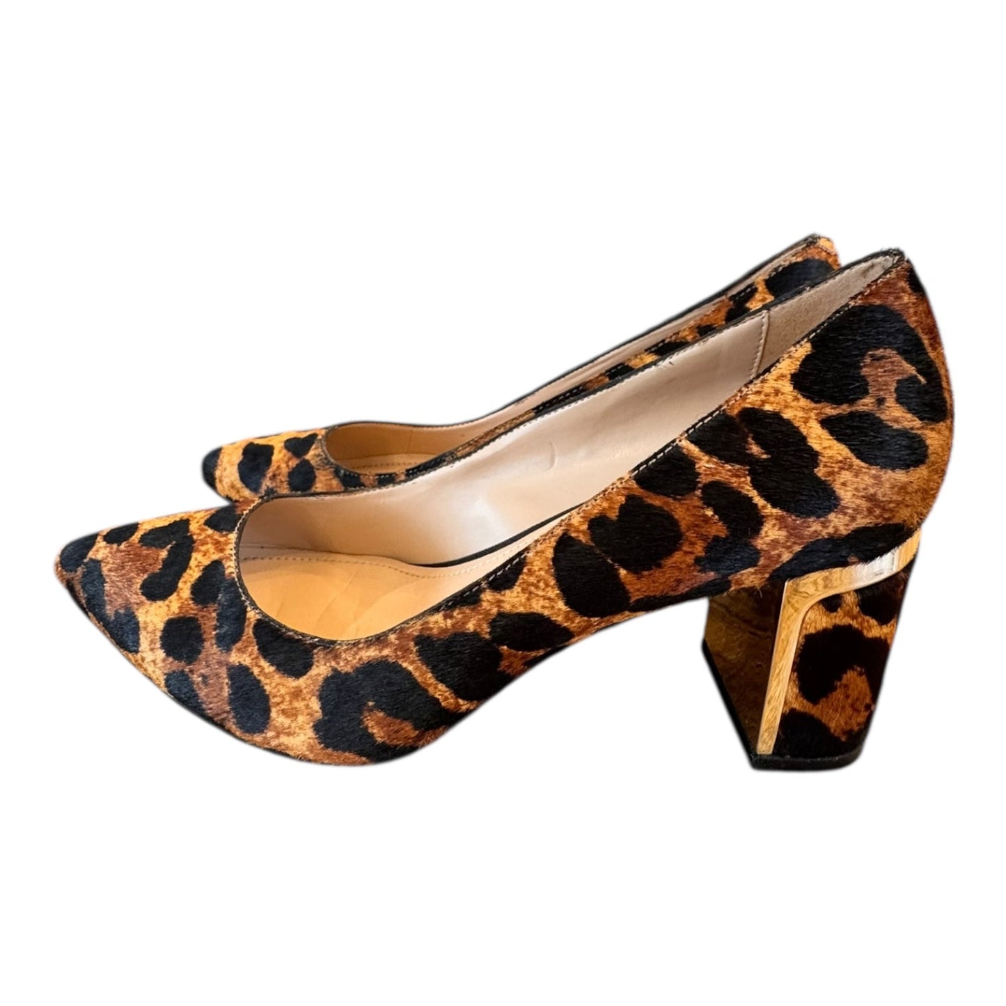 Shoes Heels Block By Dkny In Animal Print, Size:8.5