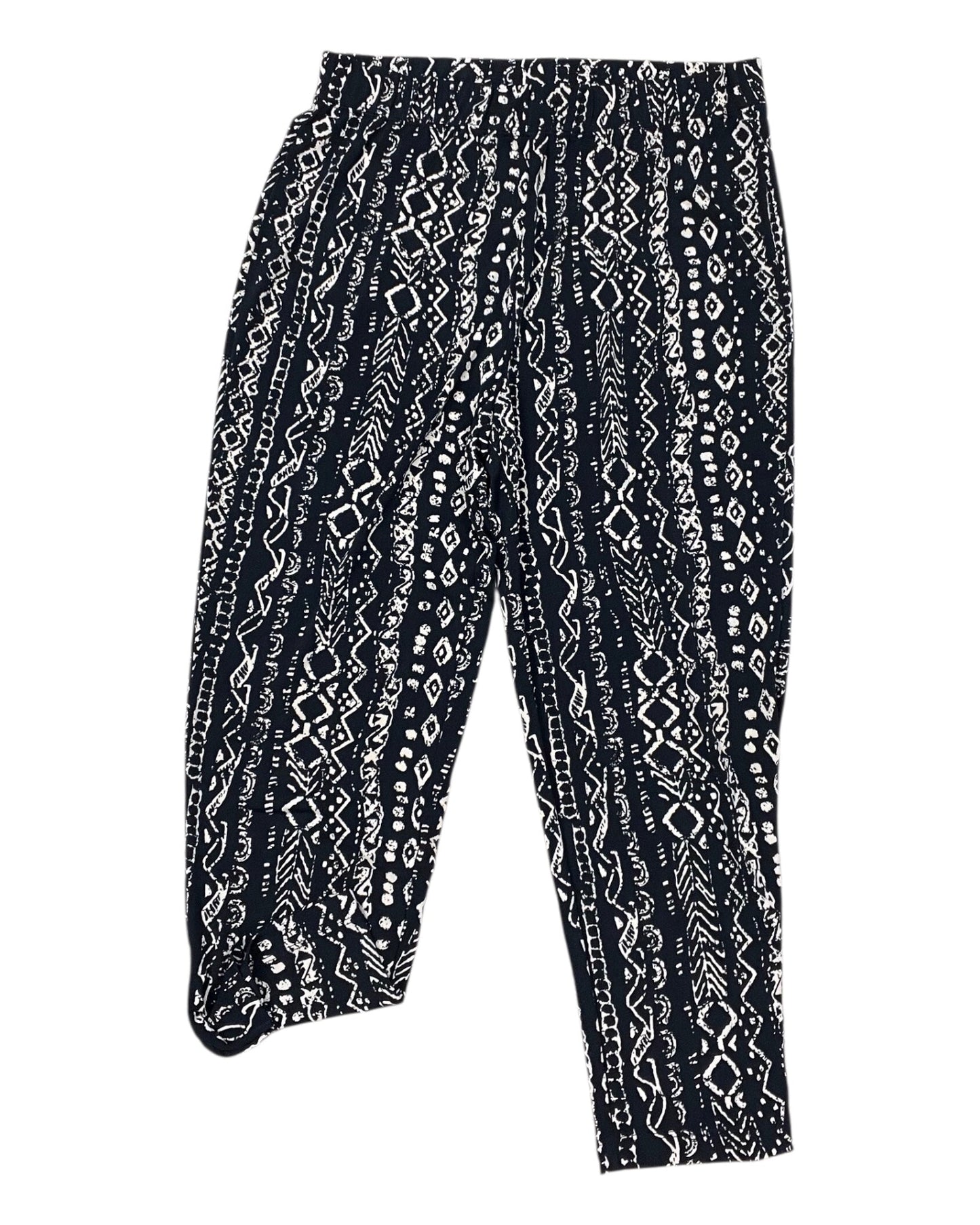 Pants Lounge By Susan Graver In Black & Tan, Size:Xs