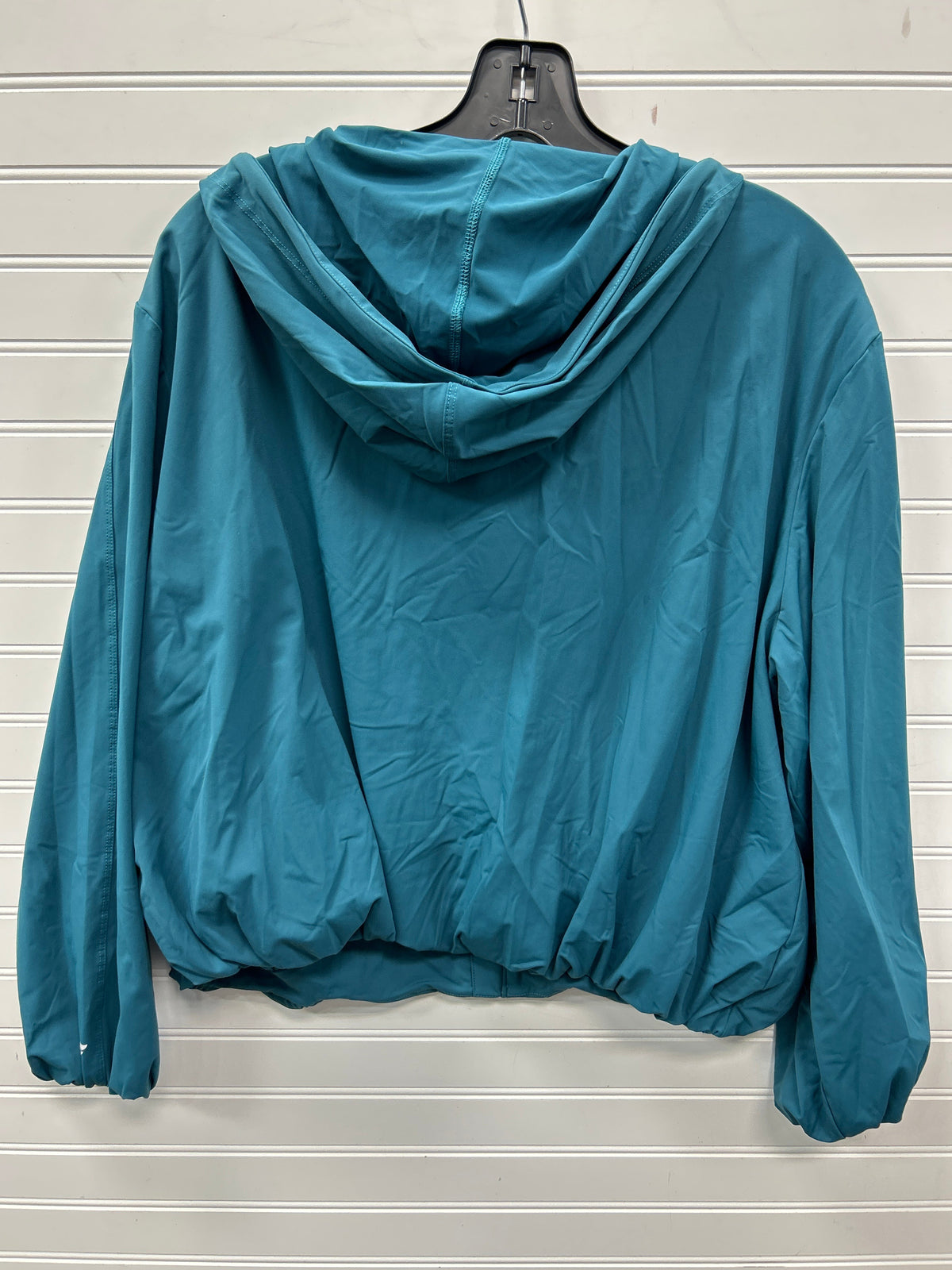 Athletic Jacket By Fabletics In Teal, Size:L