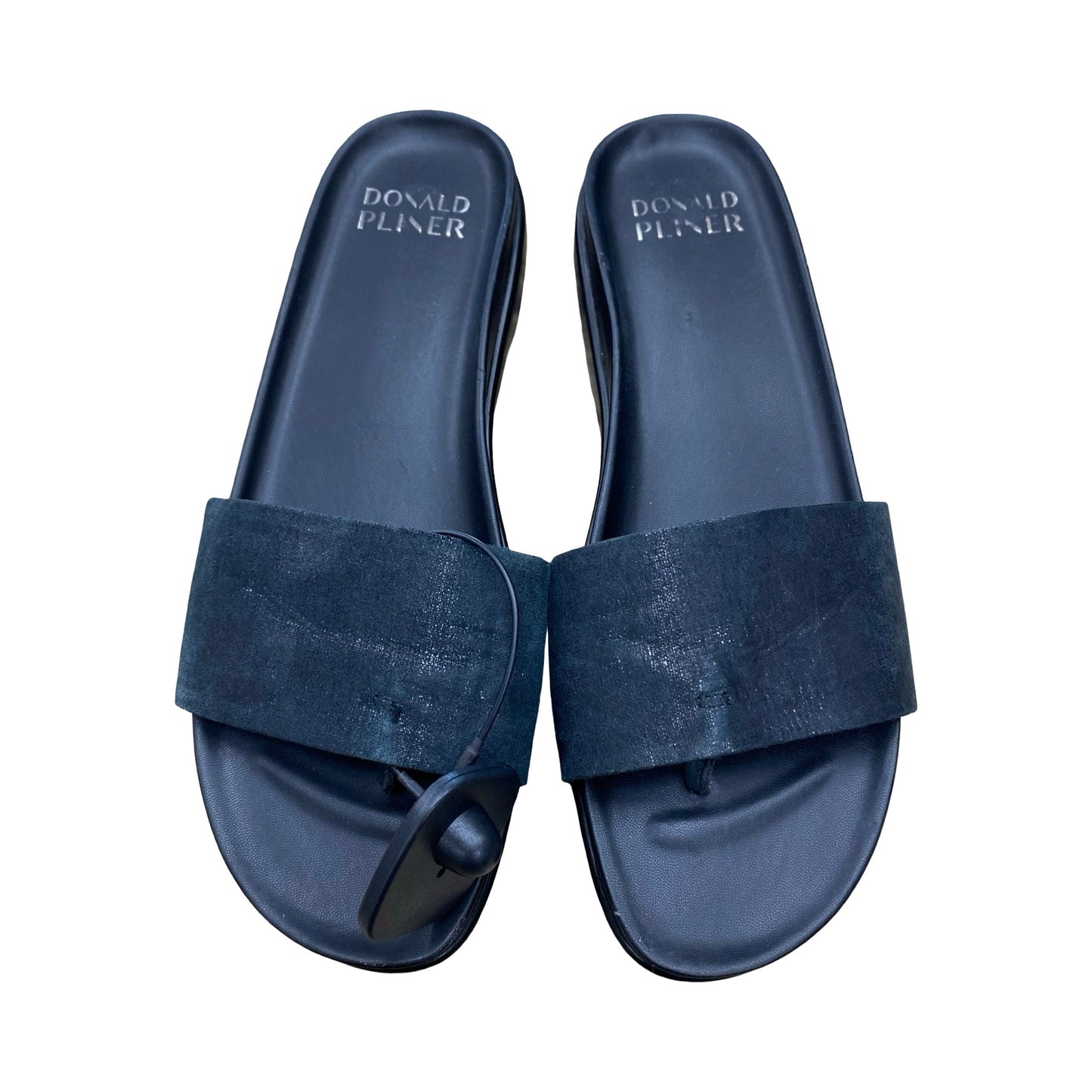 Sandals Flats By Donald Pliner In Black, Size:9.5