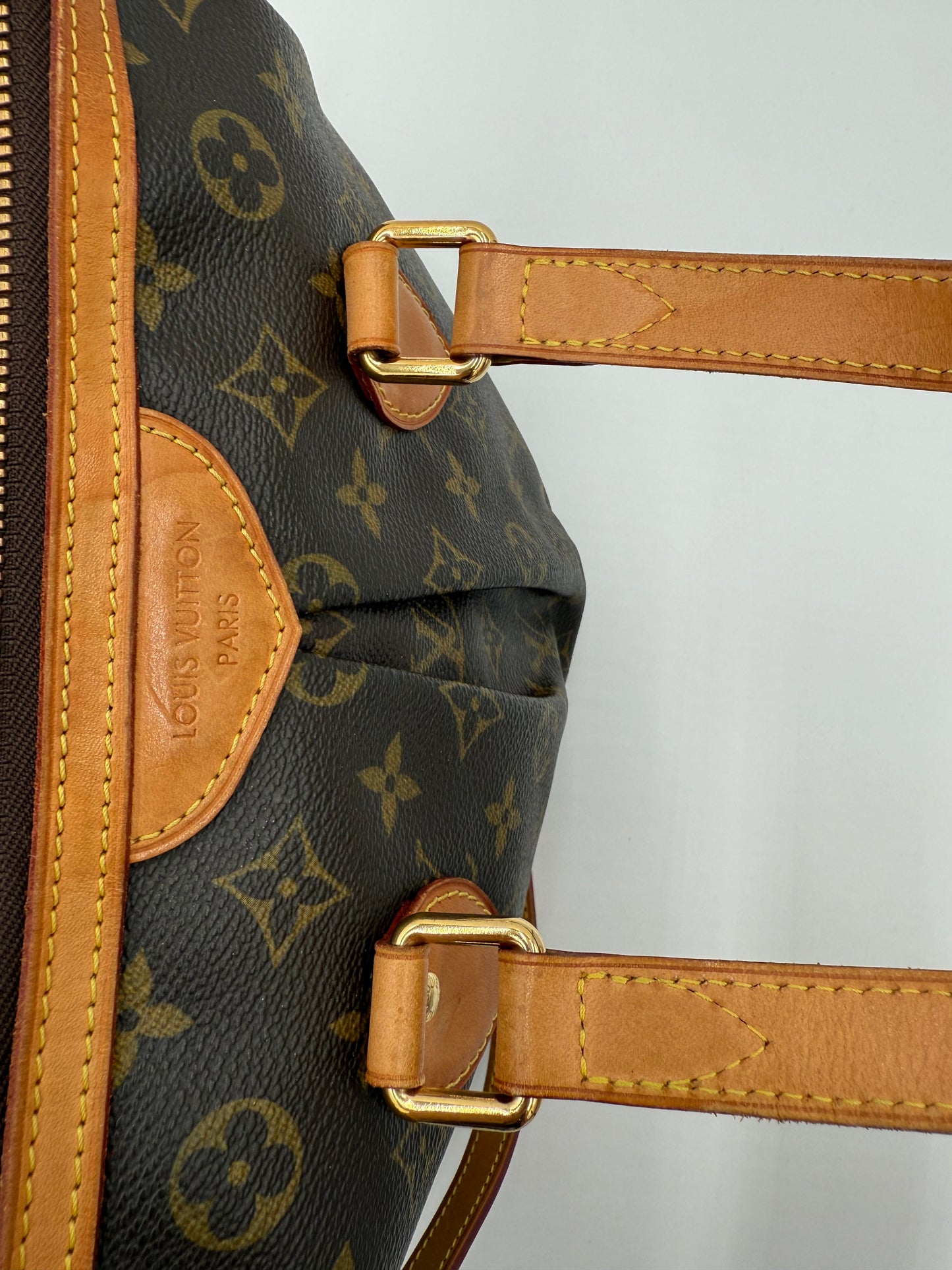 Handbag Luxury Designer By Louis Vuitton In Brown, Size:Medium