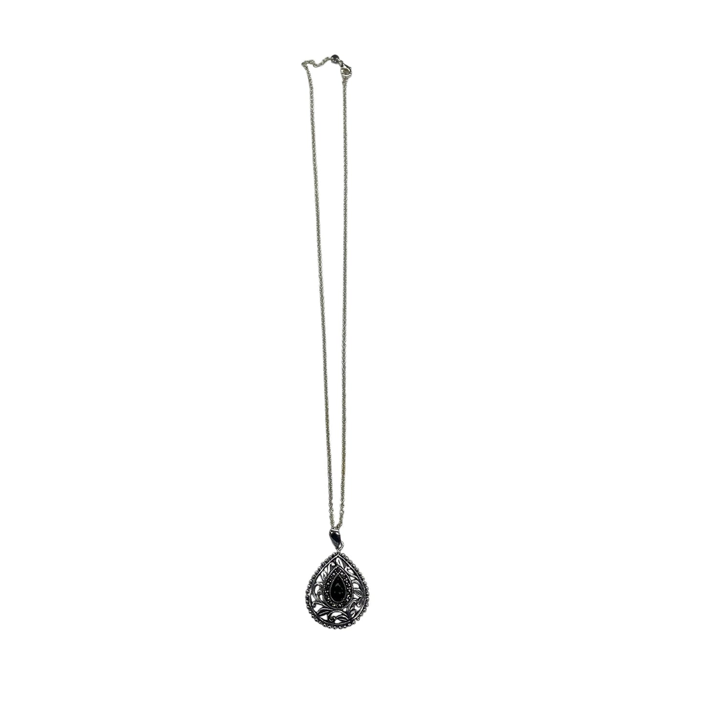 Necklace Pendant By Clothes Mentor In Black & Silver