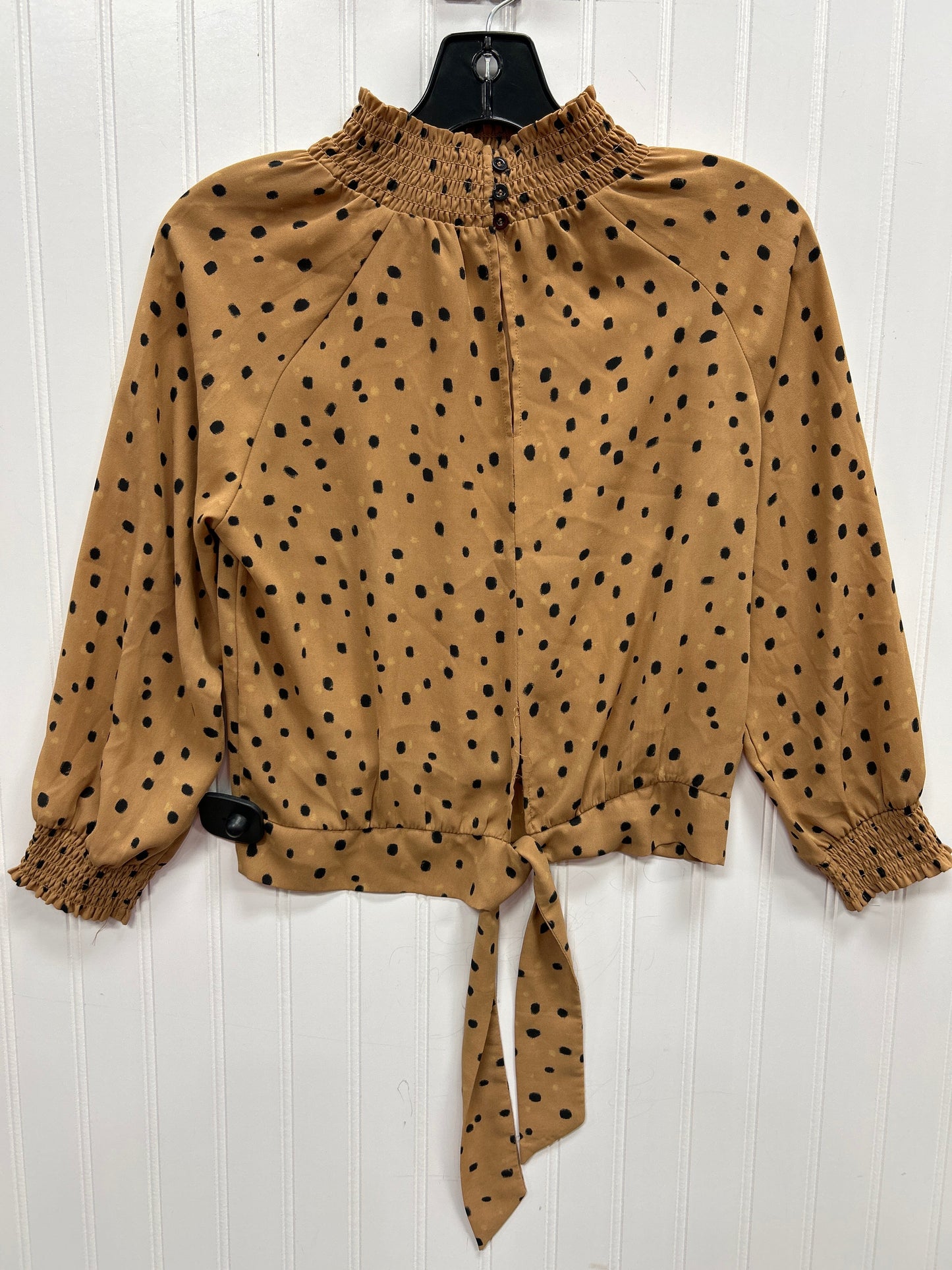 Blouse Ls By Dr2 In Polkadot Pattern, Size:Xs