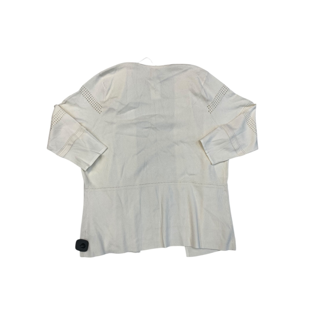 Sweater Cardigan By Charter Club In Cream, Size:Xl