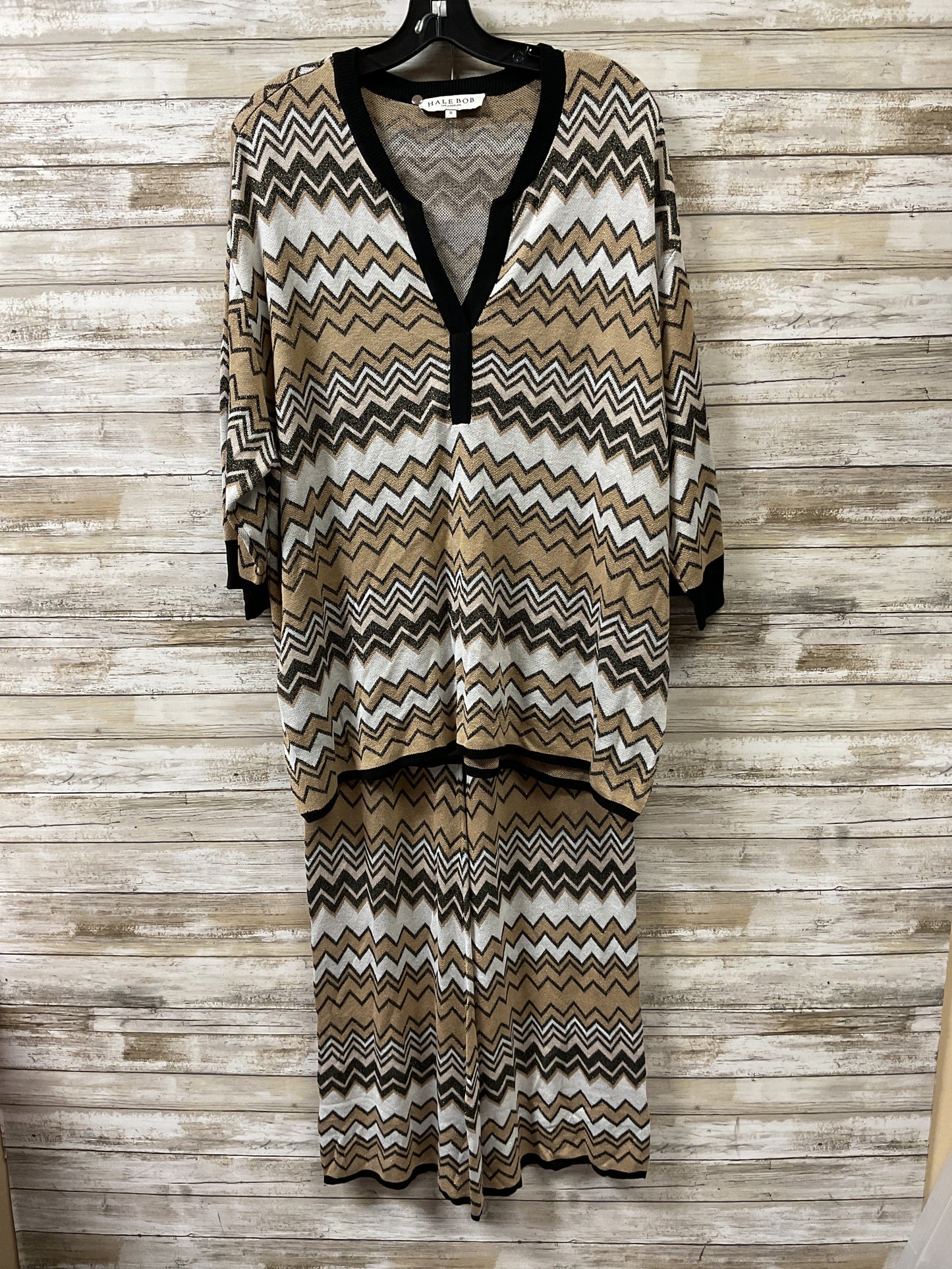 Pants Set 2Pc By Hale Bob In Black & Gold, Size:Xs