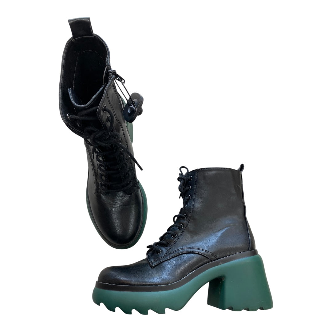 Boots Combat By Bar Iii In Black & Green, Size:7.5