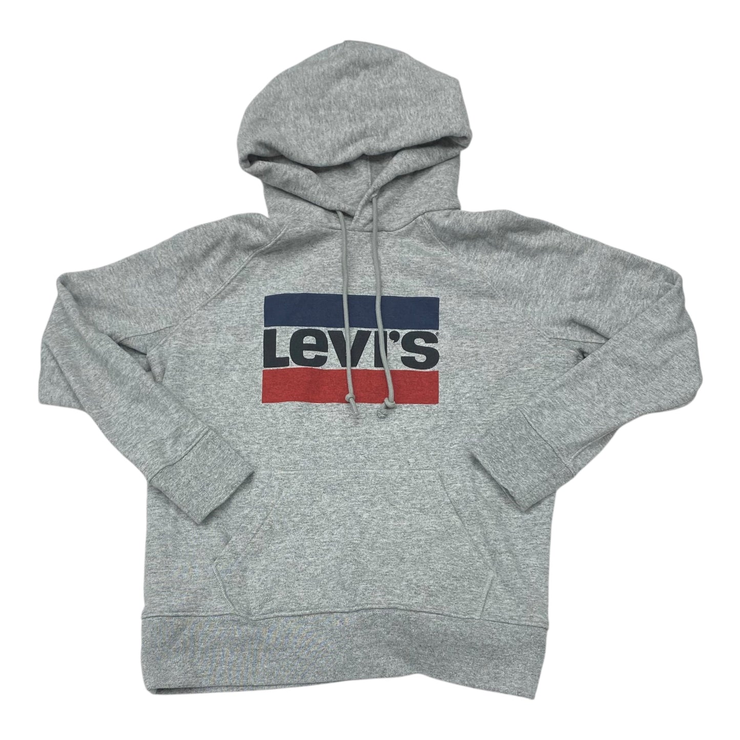 Athletic Top Ls Hoodie By Levis In Grey, Size:S