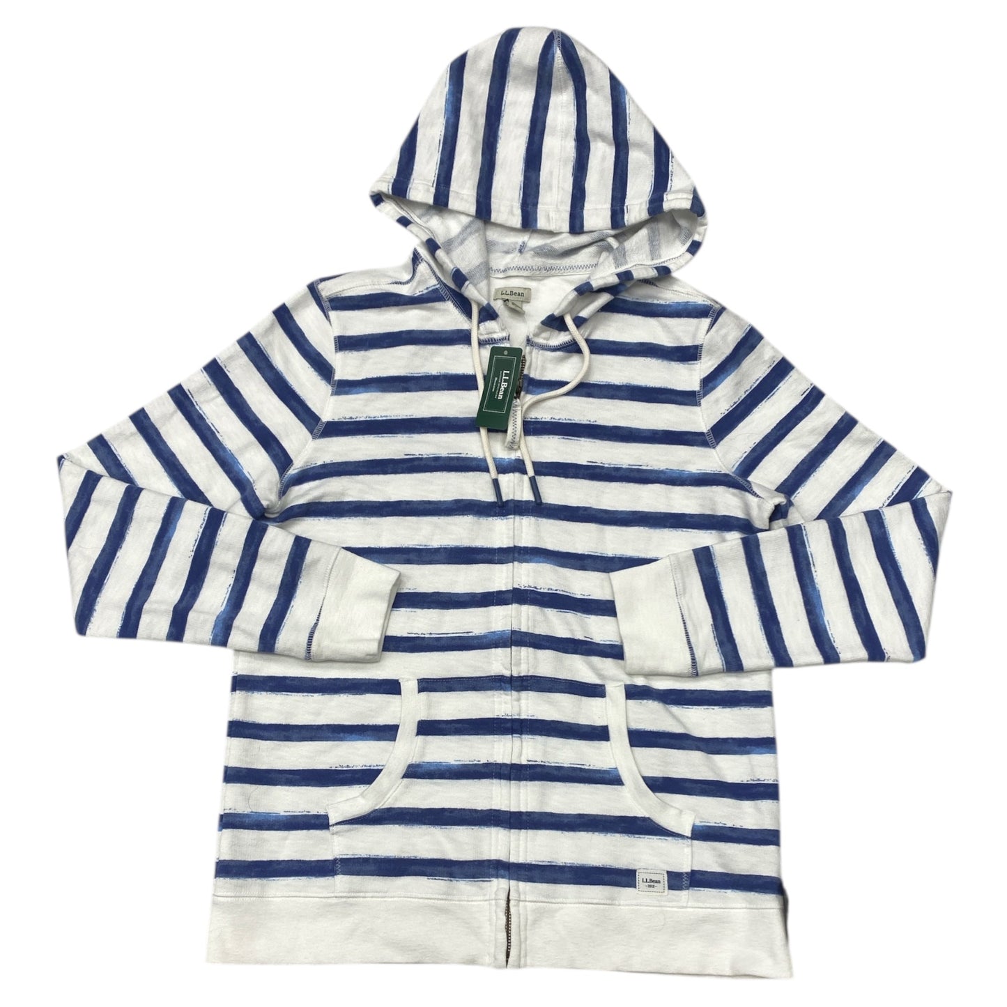 Sweatshirt Hoodie By L.L. Bean In Striped Pattern, Size:S