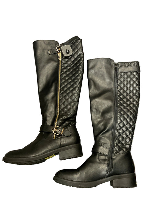 Boots Knee Flats By Dream Pairs In Black, Size:10