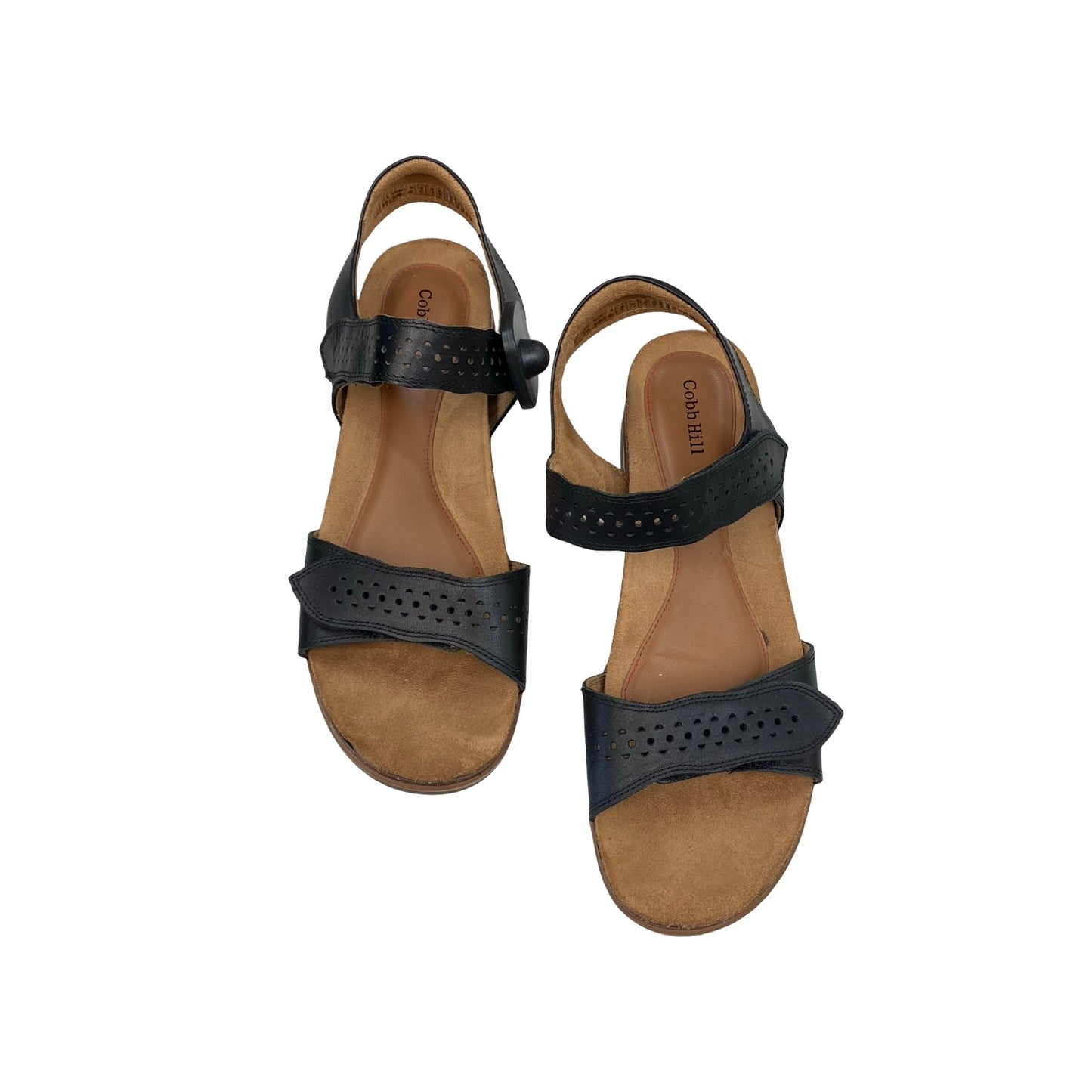 Sandals Flats By Cobb Hill In Black & Brown, Size:10