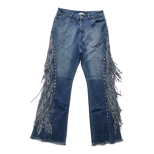 Jeans Flared By Cmb In Blue Denim, Size:L