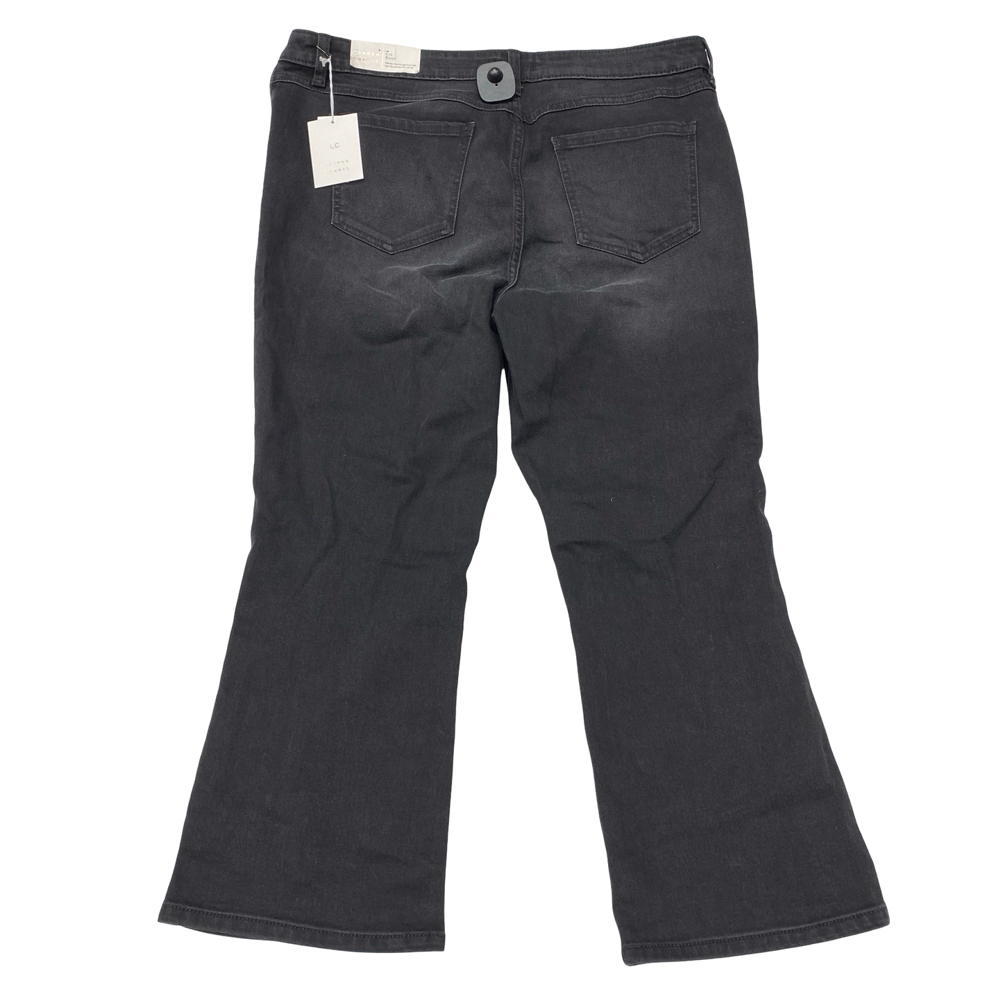 Jeans Boot Cut By Lc Lauren Conrad In Black Denim, Size:16