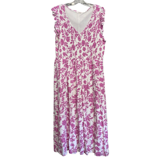 Dress Casual Maxi By Lc Lauren Conrad In Pink & White, Size:1X