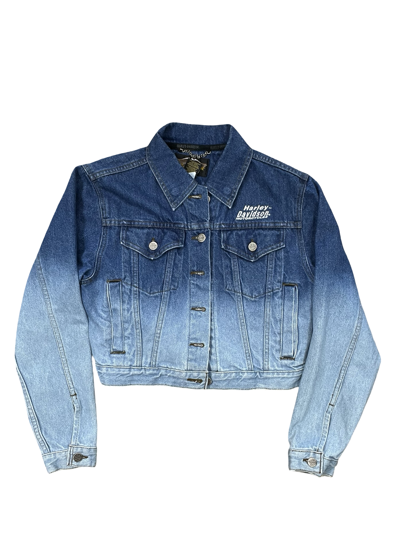Jacket Denim By Harley Davidson In Blue Denim, Size:M