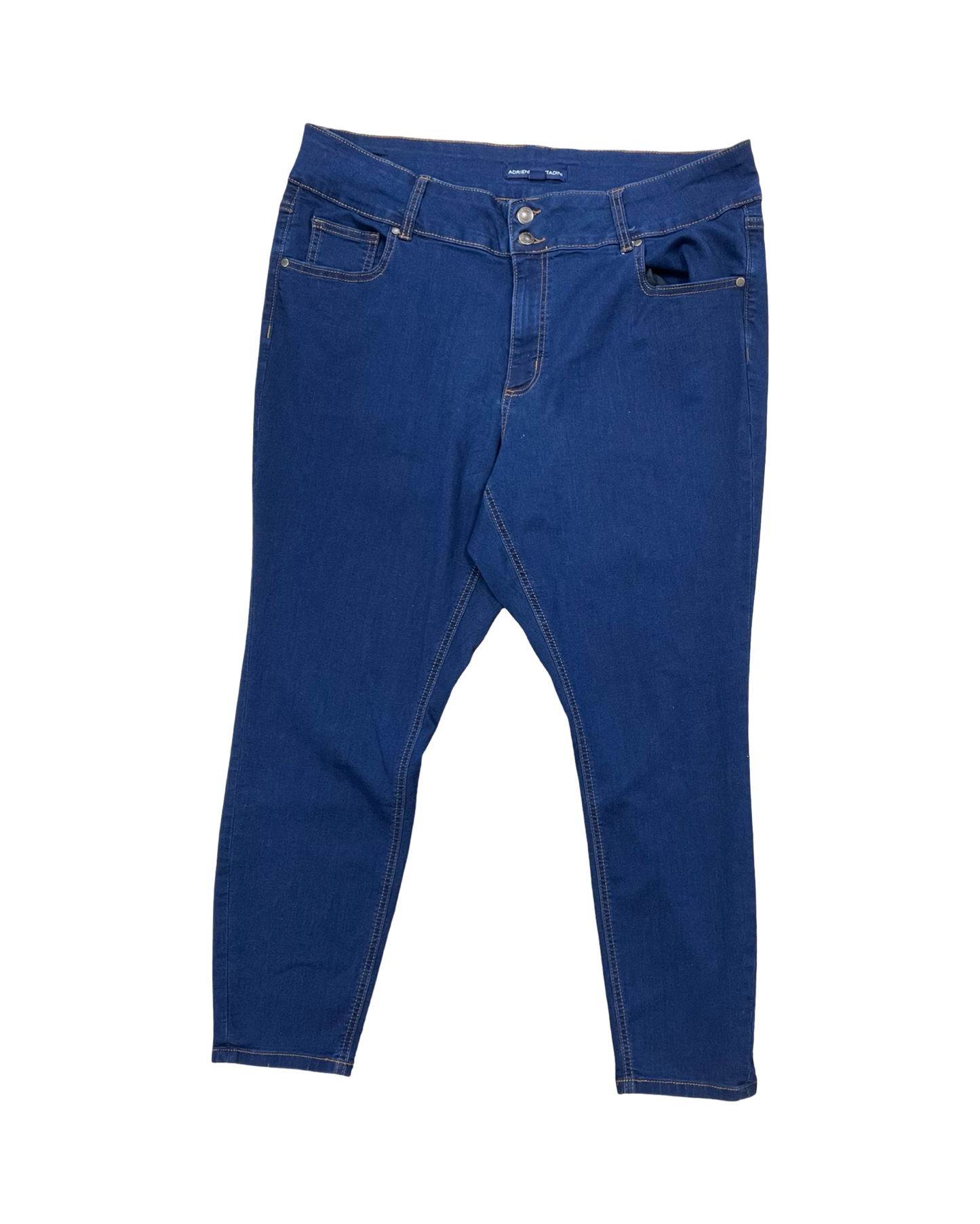 Jeans Skinny By Adrienne Vittadini In Blue Denim, Size:20