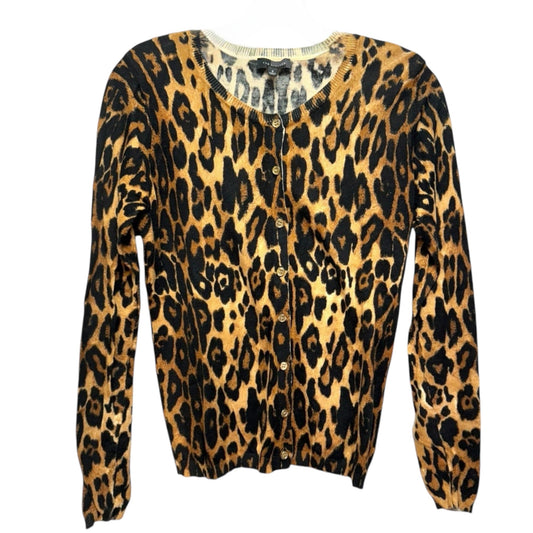 Cardigan Sweater By The Limited In Leopard Print, Size: S