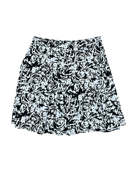 Skirt Midi By Adrienne Vittadini In Black & White, Size:L