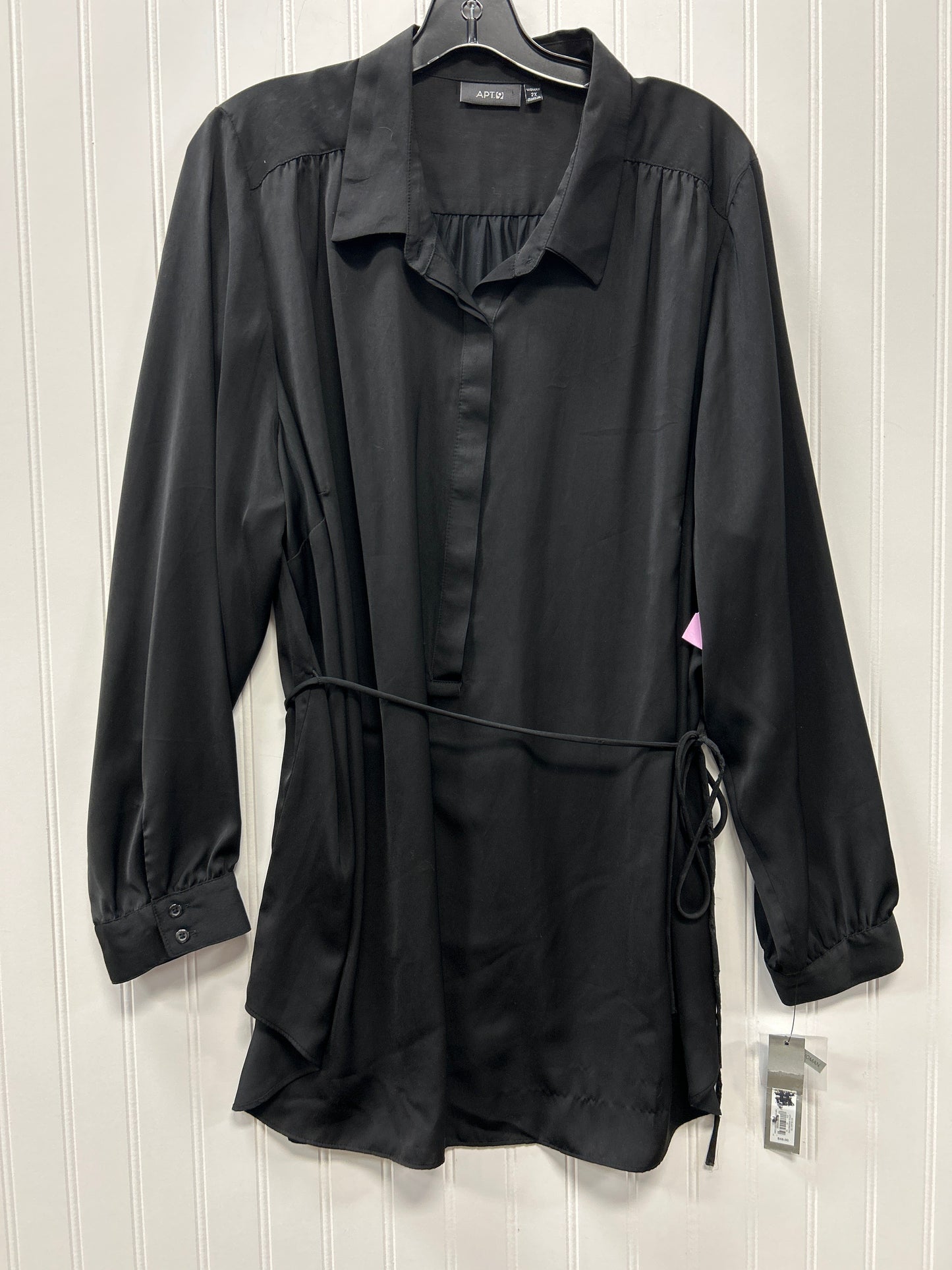 Tunic Ls By Apt 9 In Black, Size:2X NWT