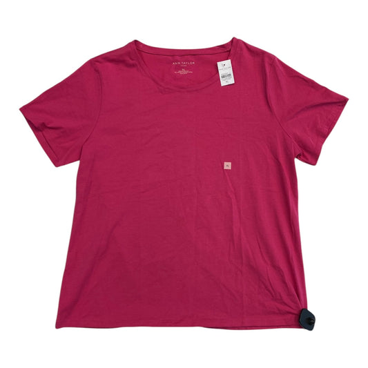 Top Ss Basic By Ann Taylor In Pink, Size:Xl