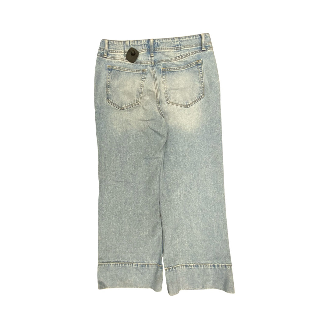 Jeans Wide Leg By Loft In Blue Denim, Size:12