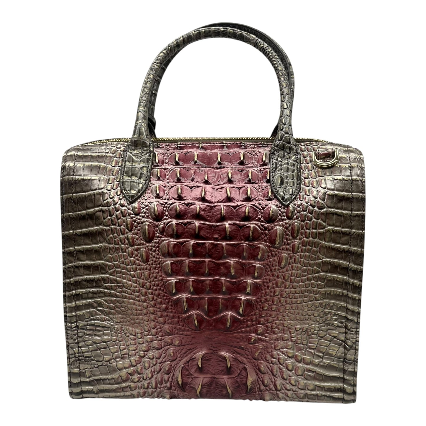 Handbag Designer By Brahmin In Pink & Tan, Size:Medium