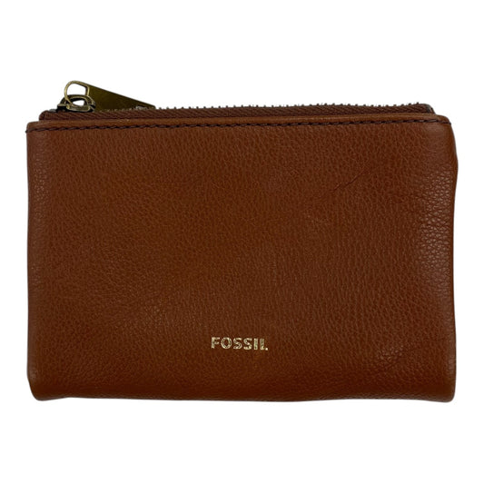 Wallet Leather By Fossil In Brown, Size:Small
