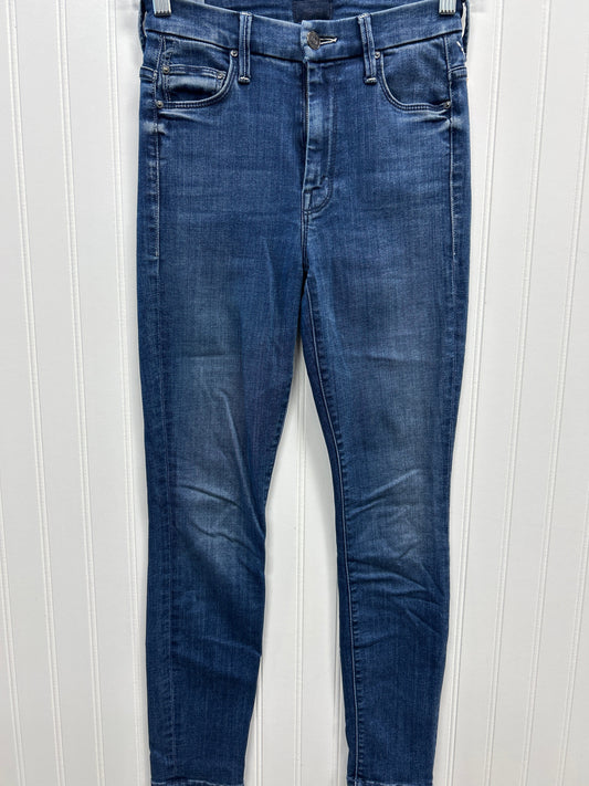Jeans Skinny By Mother In Blue Denim, Size:0